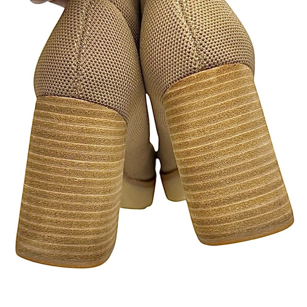 MI.IM Minimalist Platform Chunky Tan Women’s Knit Boots Size 7.5 Medium EUC - Picture 4 of 10